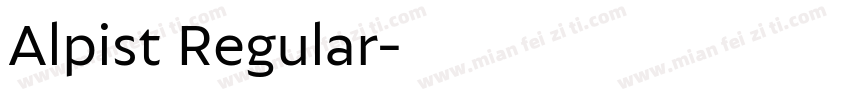 Alpist Regular字体转换